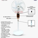 Sogo Rechargeable Pedestal Fan JPN-633